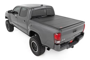 Toyota Tacoma Hard Tri-Fold Flip Up Bed Cover - Rough Country - Third-Generation - '16-'23
